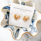 Matte Gold/Pearl Stud Earring