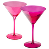 Hot Pink Martini Glasses S/2