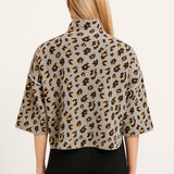 Leopard Mock Neck Sweater
