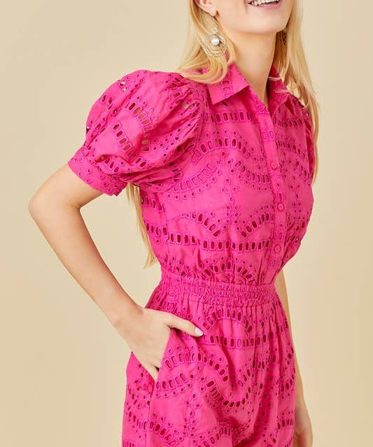 Eyelet Lace Romper