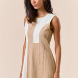 ColorBlock Denim  Dress