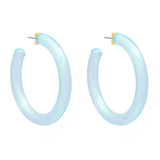 Lucite Shimmer Hoop Earring