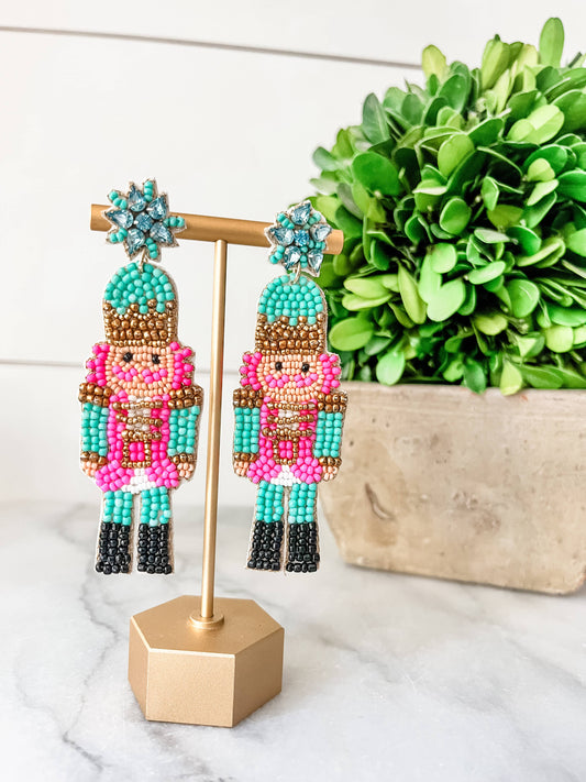 Nutcracker beaded earrings