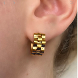 Gold Watchband Earrings