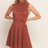 A faux suede mini dress