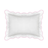 Scalloped Sham, Pink / White