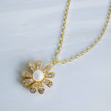 Golden Glow Blossom Necklac