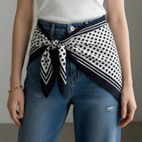 Polka Dot Pattern Silk Scarf
