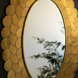 ANTIQUE GOLD SCALLOP  MIRROR