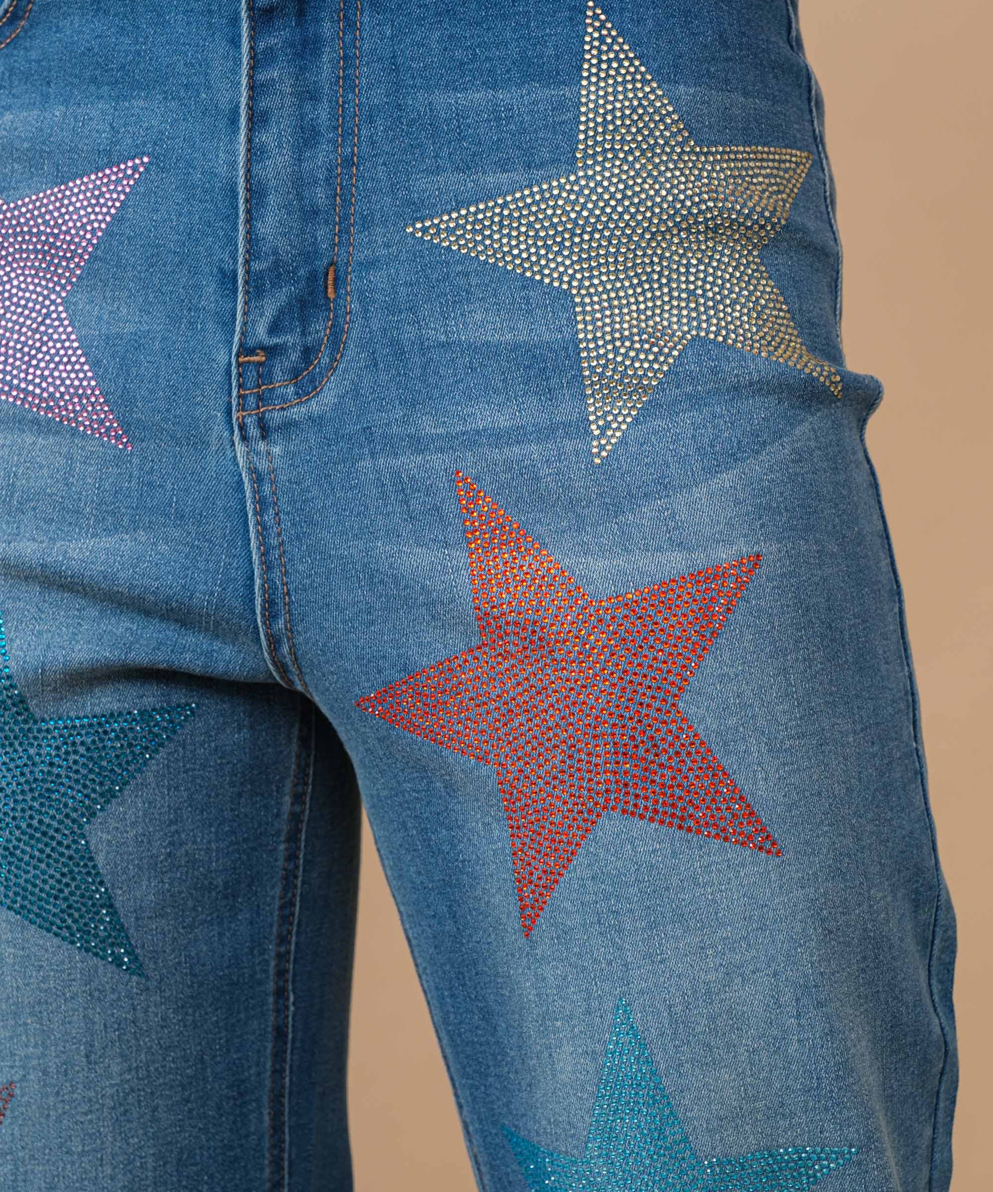 Star Rhinestone Jeans