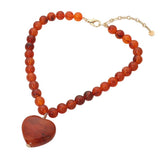 Resin Heart Charm Necklace