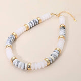 Chunky Resin Disc Beaded Necklace