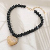 Resin Heart Charm Necklace