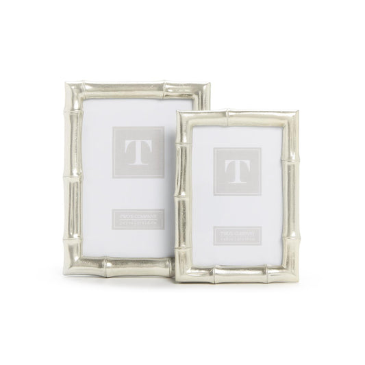 Silver Faux Bamboo Photo Frame