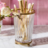 Antique Gold Glass Vase