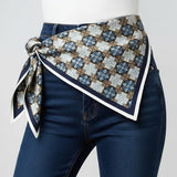 Abstract Pattern Printed Silk Scarf