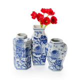 Chrysanthemum Blue and White Vase