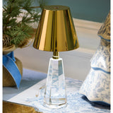 Cordless Glass and Gold Lamp