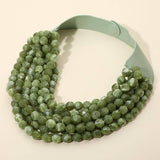 Marbled Faceted Magnetic Necklace