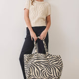Zebra Canvas Tote Bag