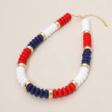Chunky Resin Disc Beaded Necklace