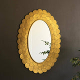 ANTIQUE GOLD SCALLOP  MIRROR