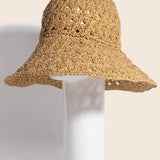 Intricate Straw Bucket Hat