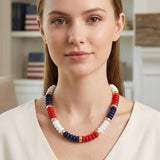 Chunky Resin Disc Beaded Necklace
