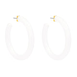 Lucite Shimmer Hoop Earring