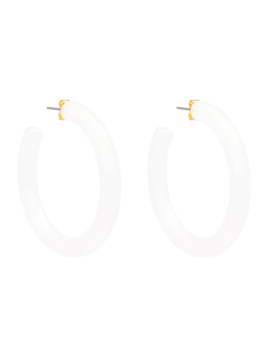 Lucite Shimmer Hoop Earring