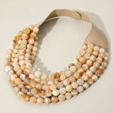 Marbled Faceted Magnetic Necklace