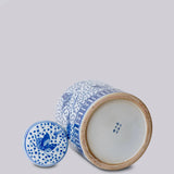 Deco Butterfly Blue and White Porcelain Canister