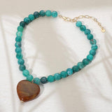 Resin Heart Charm Necklace