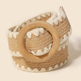 Wooden  Buckle Braided Belt
