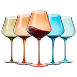 Beaches of French Riviera Wine Glasses S/5