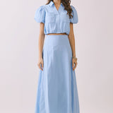 Lt Blue Bubble Sleeve Set