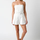 Louise Strapless Belted Romper
