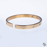 Gold Flower Bangle