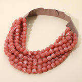 Marbled Faceted Magnetic Necklace