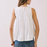 Pleated High Low Top