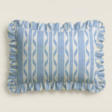 Ikat Stripe Ruffled Pillow