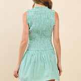 Striped Smocked Bodice Mini Dress