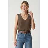 Stitch Detail V-neck Top