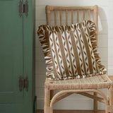 Ikat Stripe Ruffled Pillow