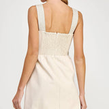 Top-Stitch Detail Mini Dress