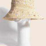 Vented Straw Braided Bucket Hat