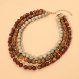 Triple Strand Beaded Necklace