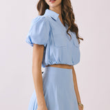 Lt Blue Bubble Sleeve Set
