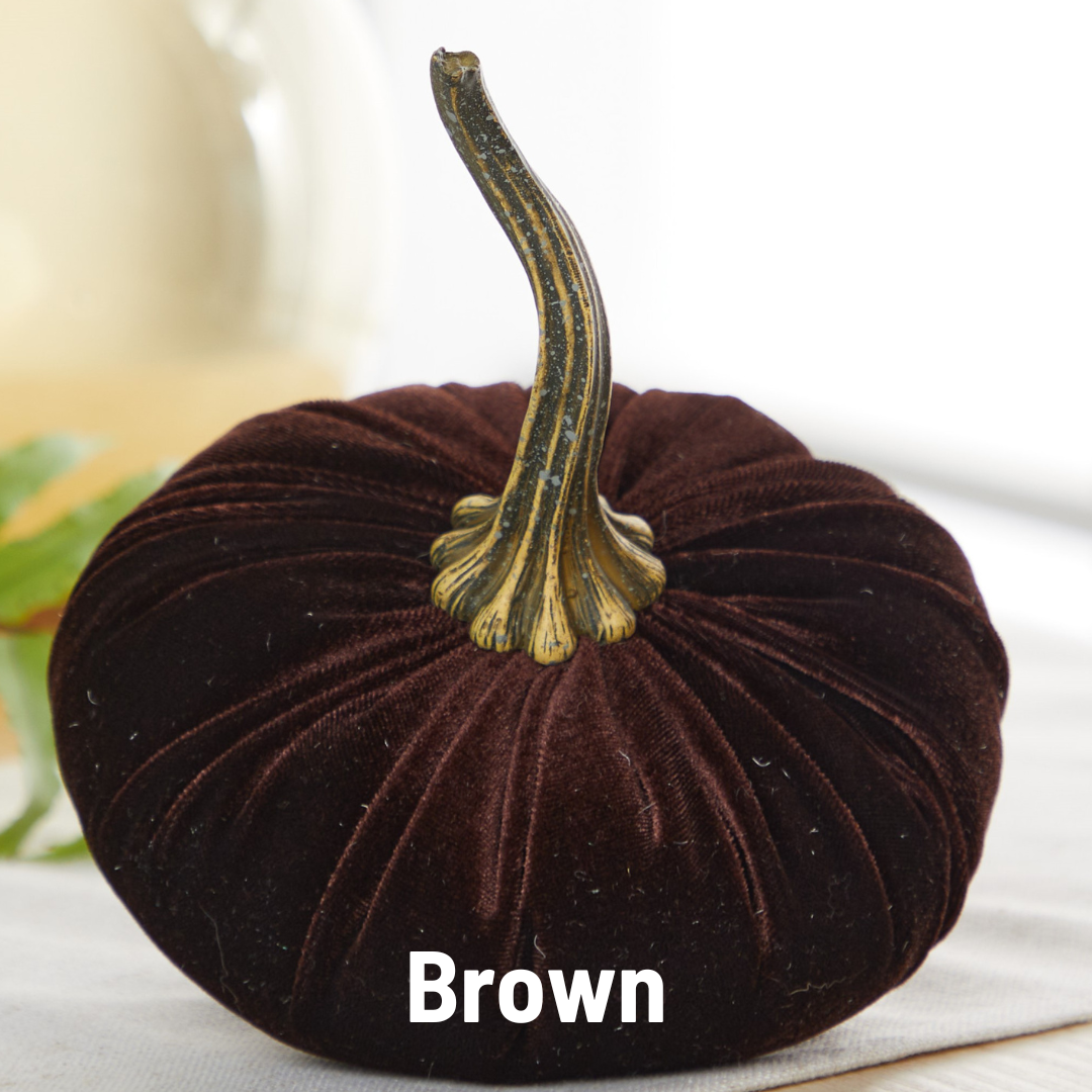 Large Velvet Pumpkin