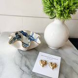 Matte Gold/Pearl Stud Earring